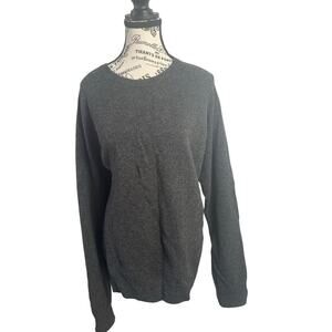 JCrew Mens 100% Lambswool Charcoal Sweater